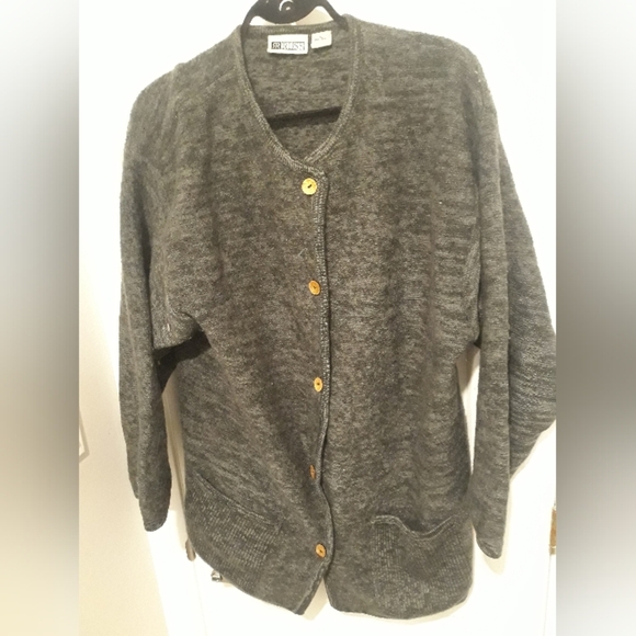 Russ Vintage Gray Button Up Cardigan  Long Sleeve - Picture 2 of 4